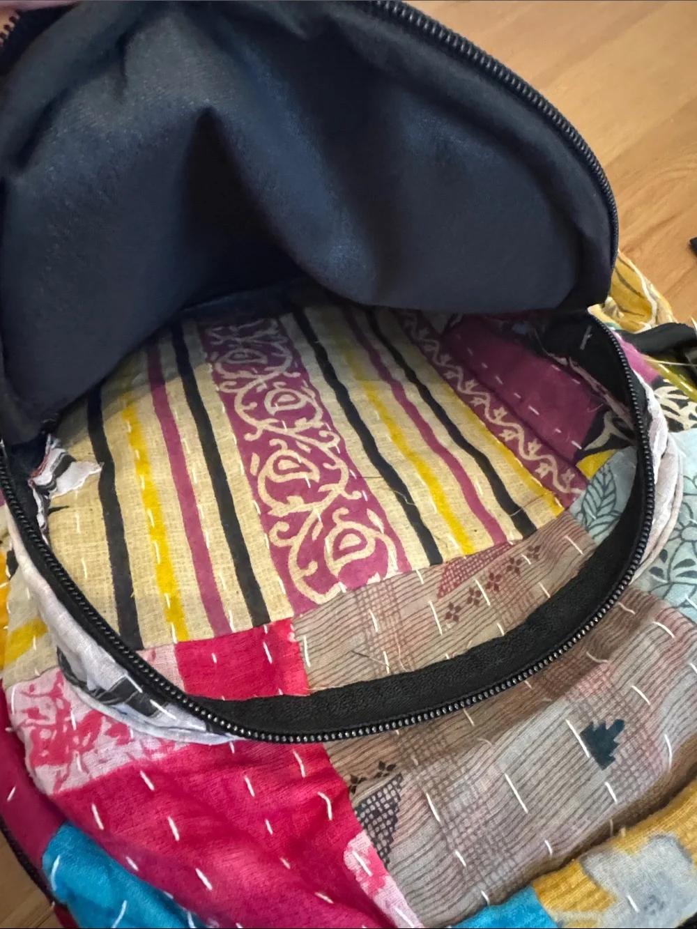 NWT! Kathmandu Imports Bohemian Patchwork Multicolor Women’s Backpack - Picture 6 of 8